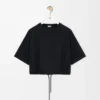 T-shirt corta in cotone Nero T-shirt corta in cotone Nero