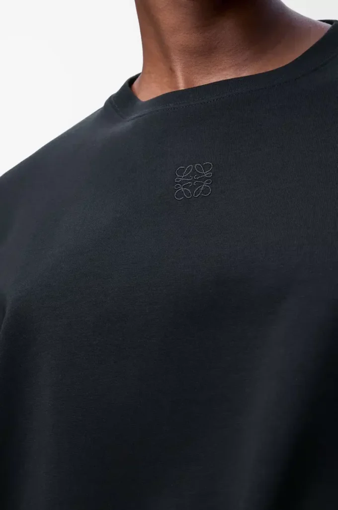 T-shirt corta in cotone Nero T-shirt corta in cotone Nero