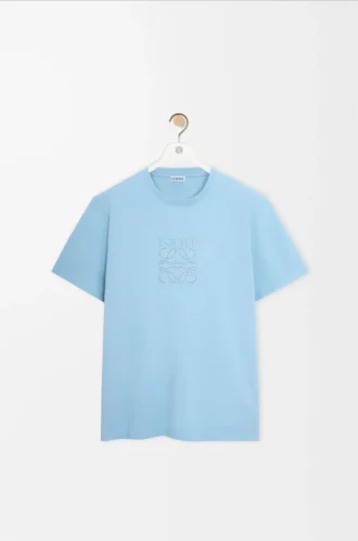 T-shirt dal taglio morbido in cotone azzurro
