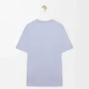T-shirt dal taglio morbido in cotone azzurro T-shirt dal taglio morbido in cotone azzurro