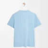 T-shirt dal taglio morbido in cotone azzurro T-shirt dal taglio morbido in cotone azzurro