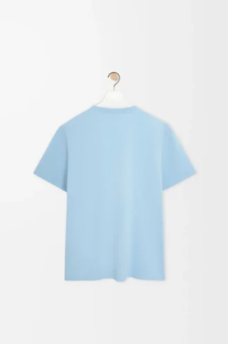 T-shirt dal taglio morbido in cotone azzurro