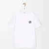 T-shirt dal taglio morbido in cotone bianco T-shirt dal taglio morbido in cotone bianco