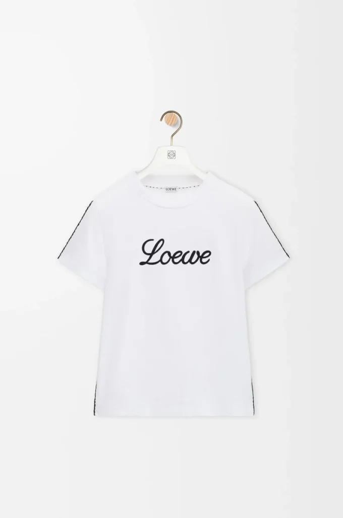 T-shirt dal taglio morbido in cotone Bianco T-shirt dal taglio morbido in cotone Bianco