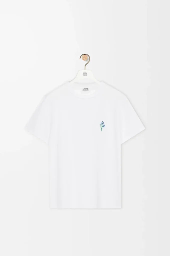 T-shirt dal taglio morbido in cotone Bianco T-shirt dal taglio morbido in cotone Bianco