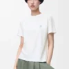 T-shirt dal taglio morbido in cotone Bianco T-shirt dal taglio morbido in cotone Bianco