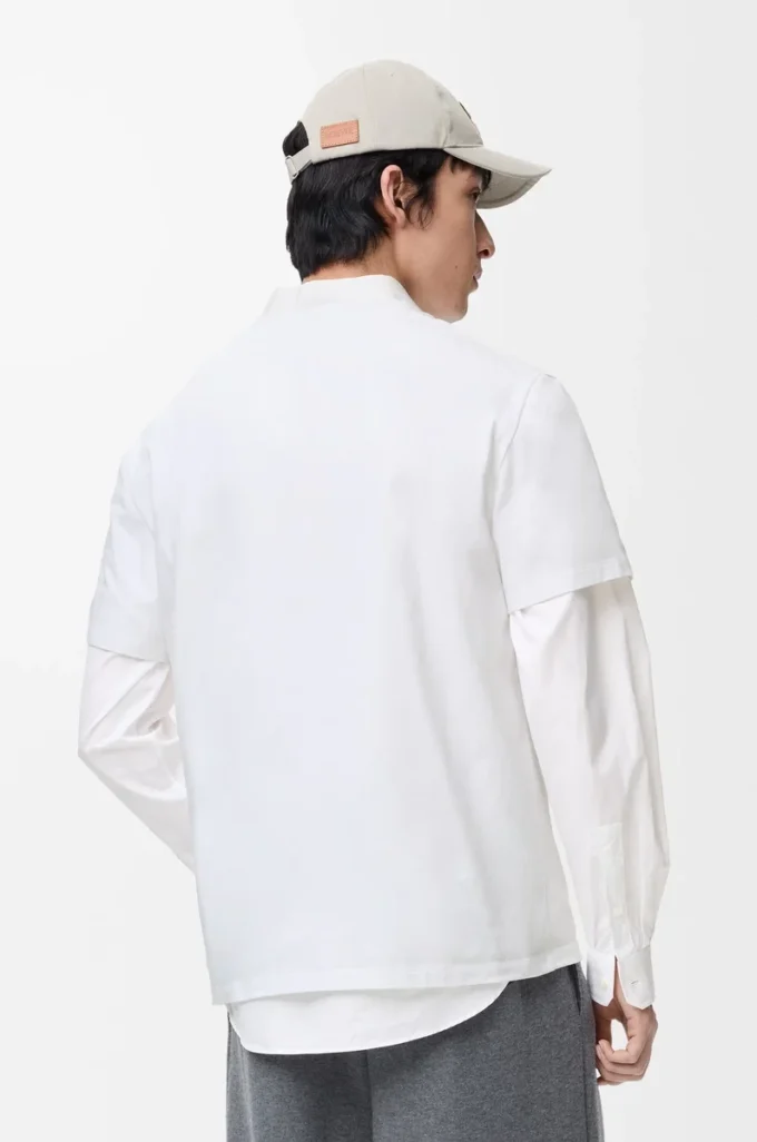 T-shirt dal taglio morbido in cotone bianco T-shirt dal taglio morbido in cotone bianco