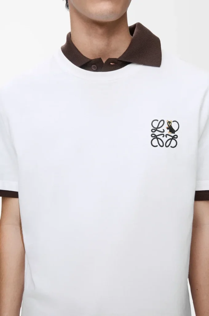 T-shirt dal taglio morbido in cotone bianco T-shirt dal taglio morbido in cotone bianco