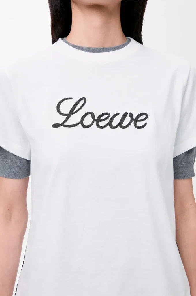 T-shirt dal taglio morbido in cotone Bianco T-shirt dal taglio morbido in cotone Bianco