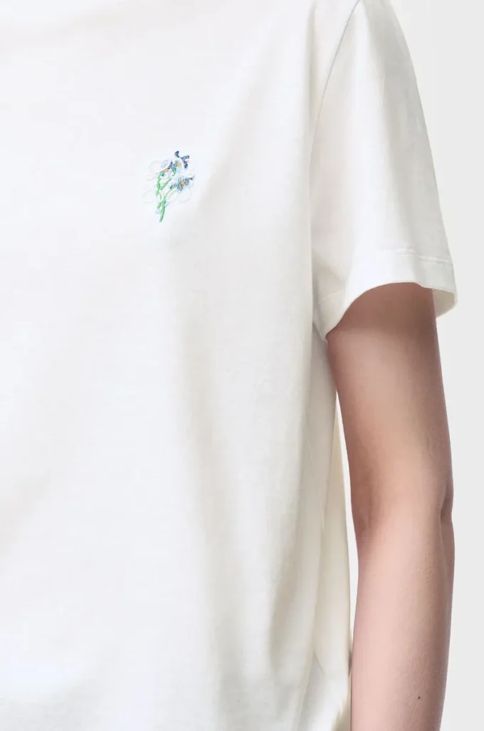 T-shirt dal taglio morbido in cotone Bianco T-shirt dal taglio morbido in cotone Bianco