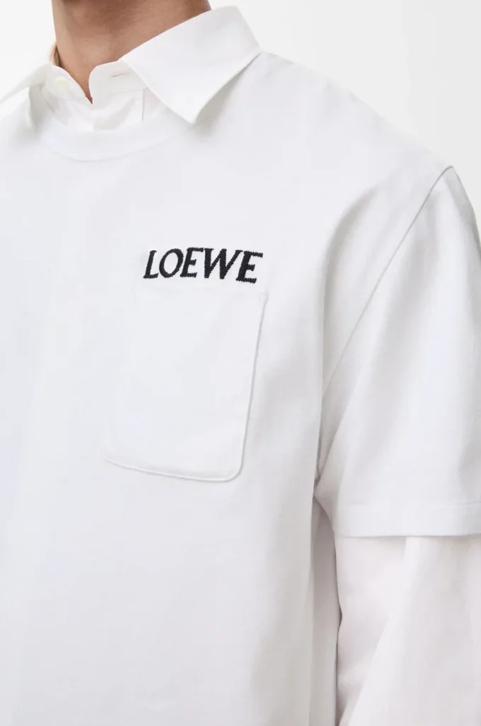 T-shirt dal taglio morbido in cotone bianco T-shirt dal taglio morbido in cotone bianco