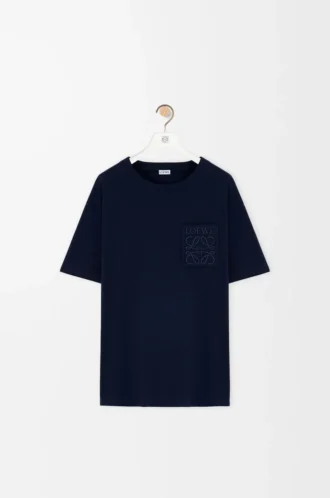 T-shirt dal taglio morbido in cotone blu navy scuro