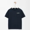 T-shirt dal taglio morbido in cotone blu navy scuro T-shirt dal taglio morbido in cotone blu navy scuro