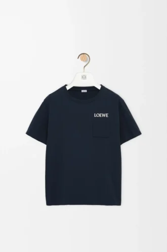 T-shirt dal taglio morbido in cotone blu navy scuro