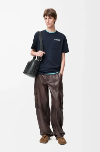 T-shirt dal taglio morbido in cotone blu navy scuro