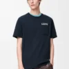 T-shirt dal taglio morbido in cotone blu navy scuro T-shirt dal taglio morbido in cotone blu navy scuro