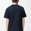 T-shirt dal taglio morbido in cotone blu navy scuro T-shirt dal taglio morbido in cotone blu navy scuro