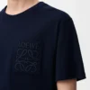 T-shirt dal taglio morbido in cotone blu navy scuro T-shirt dal taglio morbido in cotone blu navy scuro