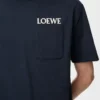 T-shirt dal taglio morbido in cotone blu navy scuro T-shirt dal taglio morbido in cotone blu navy scuro