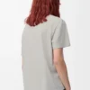 T-shirt dal taglio morbido in cotone grigio medio T-shirt dal taglio morbido in cotone grigio medio