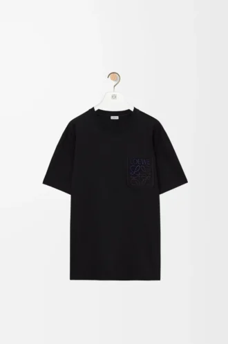 T-shirt dal taglio morbido in cotone Nero T-shirt dal taglio morbido in cotone Nero