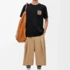 T-shirt dal taglio morbido in cotone Nero