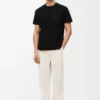 T-shirt dal taglio morbido in cotone Nero