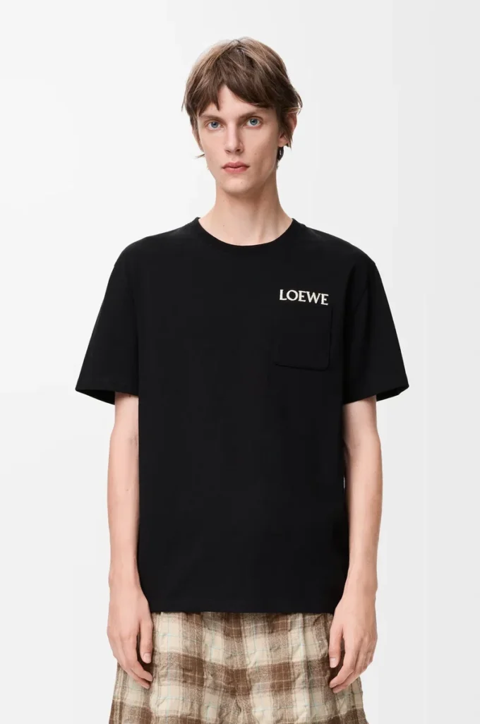 T-shirt dal taglio morbido in cotone Nero