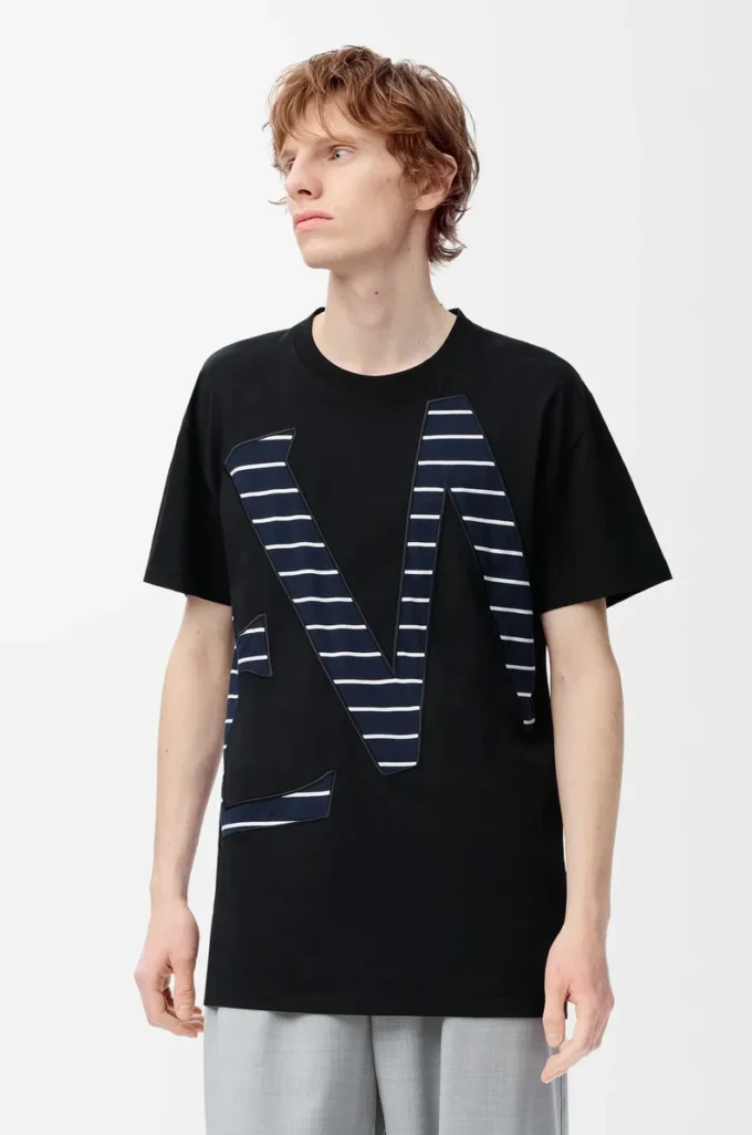 T-shirt dal taglio morbido in cotone Nero