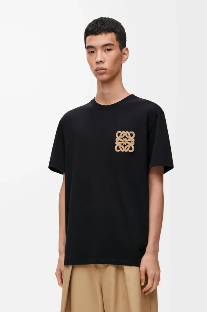 T-shirt dal taglio morbido in cotone Nero