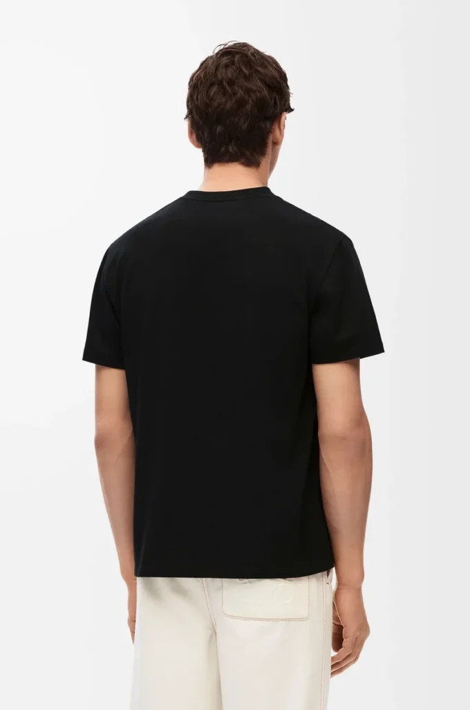 T-shirt dal taglio morbido in cotone Nero
