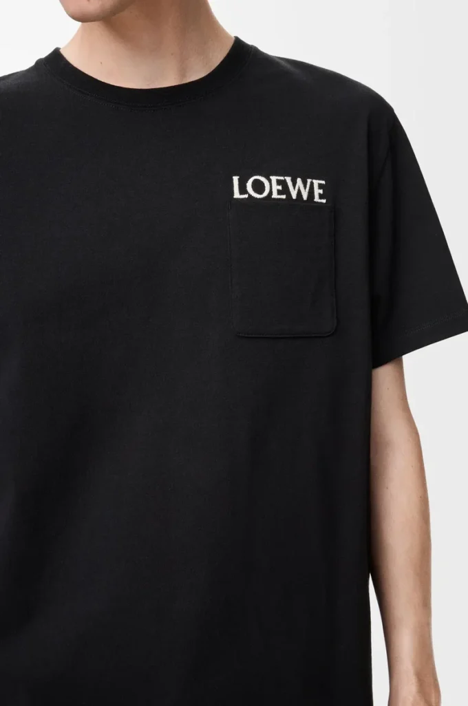 T-shirt dal taglio morbido in cotone Nero