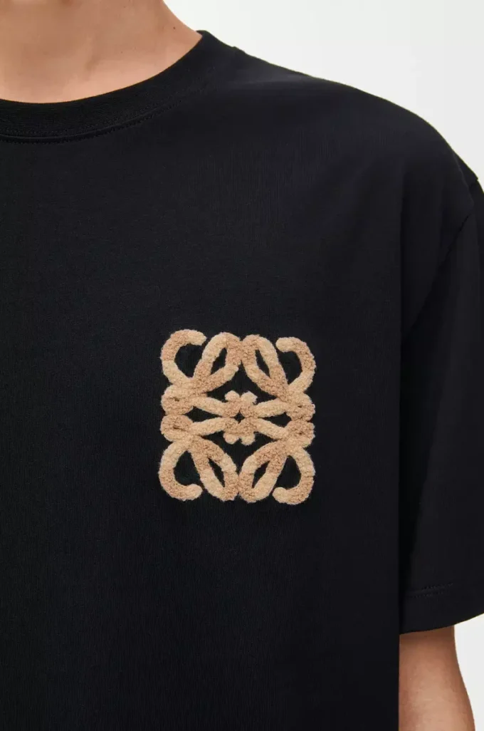 T-shirt dal taglio morbido in cotone Nero