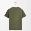 T-shirt dal taglio morbido in cotone verde kaki T-shirt dal taglio morbido in cotone verde kaki