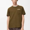 T-shirt dal taglio morbido in cotone verde kaki T-shirt dal taglio morbido in cotone verde kaki