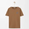 T-shirt dal taglio regolare in cotone color cammello T-shirt dal taglio regolare in cotone color cammello