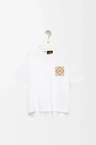 T-shirt dal taglio squadrato in cotone bianco