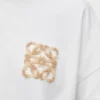 T-shirt dal taglio squadrato in cotone bianco T-shirt dal taglio squadrato in cotone bianco