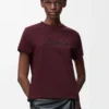 T-shirt dalla vestibilità morbida in cotone bordeaux T-shirt dalla vestibilità morbida in cotone bordeaux