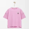 T-shirt dalla vestibilità regolare in misto cotone Rosa T-shirt dalla vestibilità regolare in misto cotone Rosa