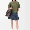 T-shirt dalla vestibilità regolare in misto cotone Verde kaki
