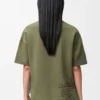 T-shirt dalla vestibilità regolare in misto cotone Verde kaki