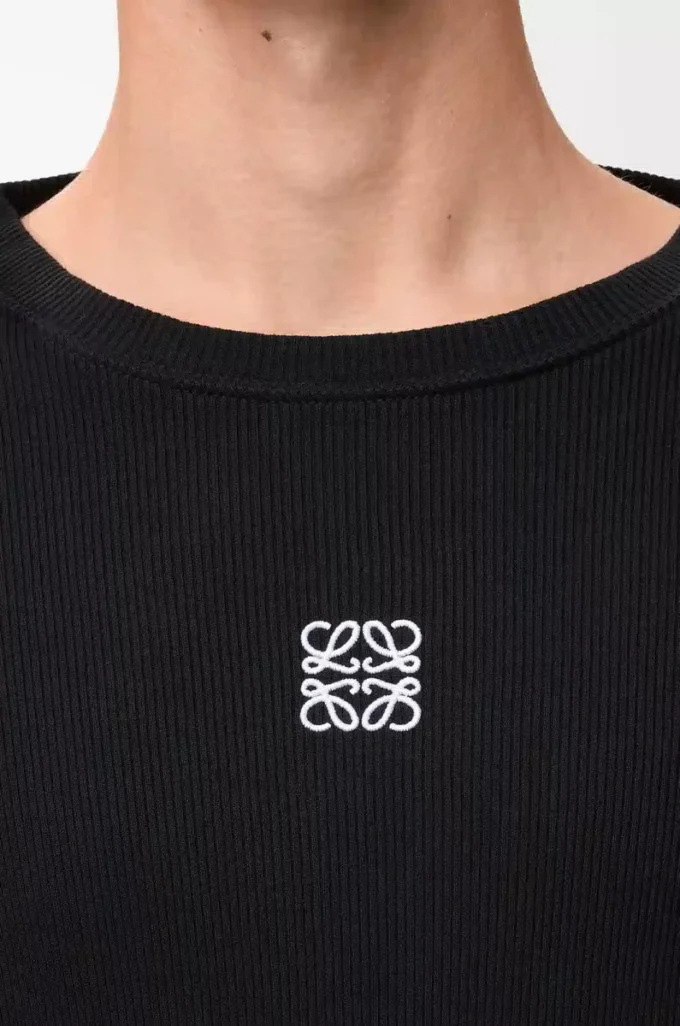 T-shirt oversize a maniche lunghe in cotone nero