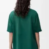T-shirt oversize in cotone verde scuro T-shirt oversize in cotone verde scuro