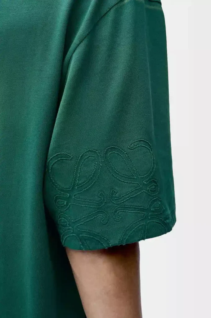 T-shirt oversize in cotone verde scuro T-shirt oversize in cotone verde scuro