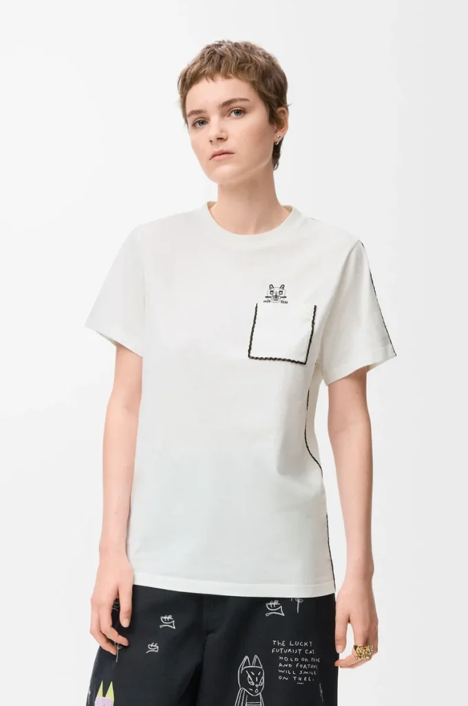 T-shirt regular fit in cotone Bianco T-shirt regular fit in cotone Bianco