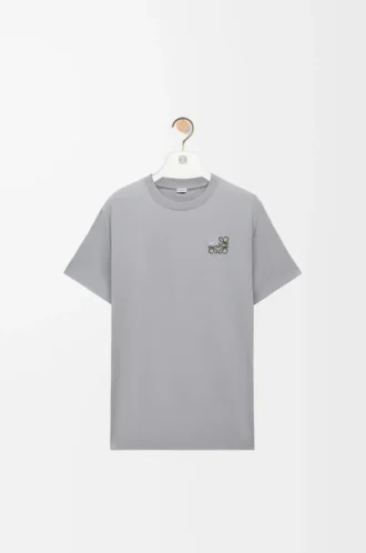 T-shirt regular fit in cotone grigio medio T-shirt regular fit in cotone grigio medio