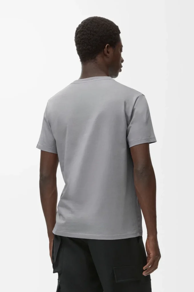 T-shirt regular fit in cotone grigio medio T-shirt regular fit in cotone grigio medio