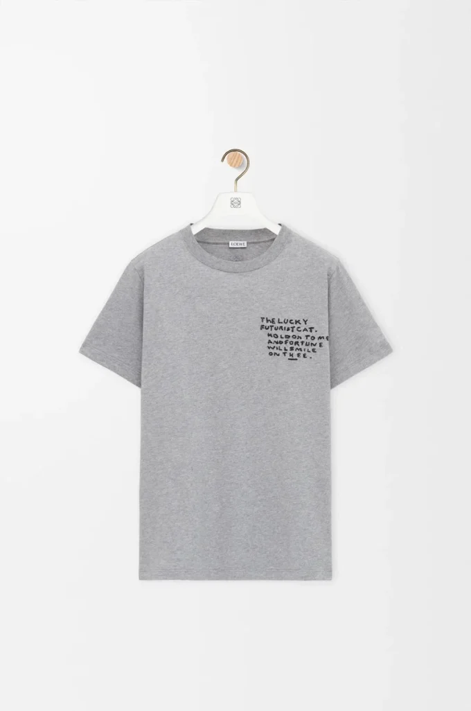 T-shirt regular fit in cotone Grigio melange T-shirt regular fit in cotone Grigio melange