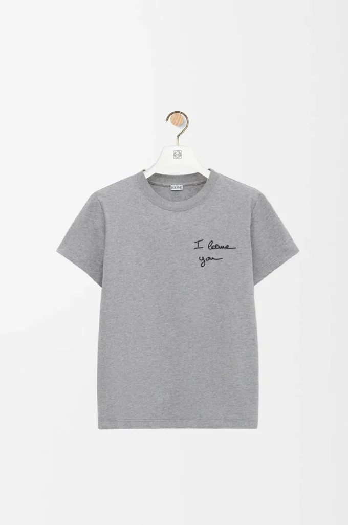 T-shirt regular fit in cotone Grigio melange